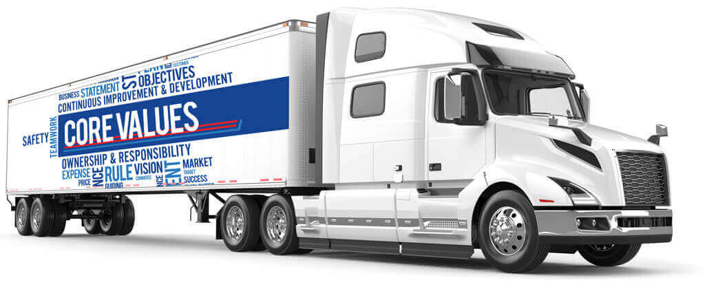 Isolated Truck on White Background - Core Values